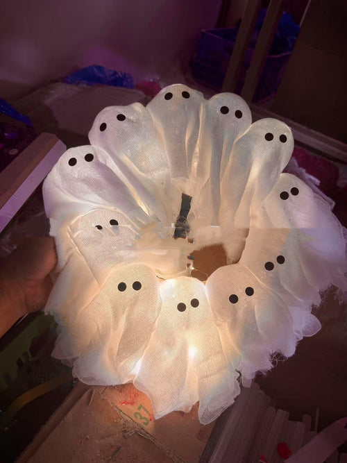 Boo Crew — Light-Up Ghost Wreath