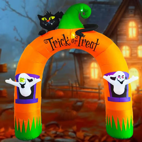 The Haunted Welcome — 10-Foot Light-Up Inflatable Arch