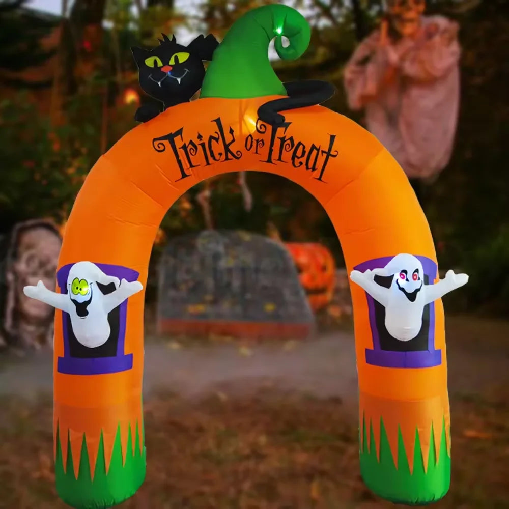 The Haunted Welcome — 10-Foot Light-Up Inflatable Arch