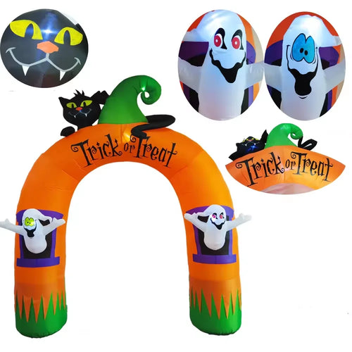The Haunted Welcome — 10-Foot Light-Up Inflatable Arch
