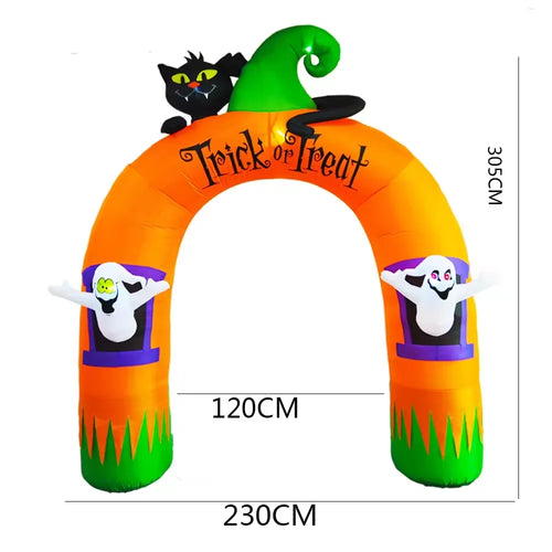 The Haunted Welcome — 10-Foot Light-Up Inflatable Arch