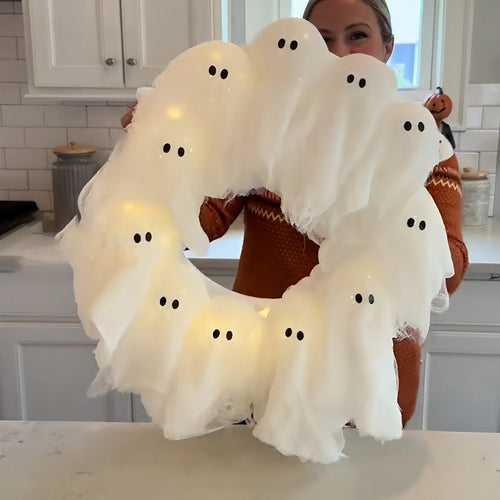 Boo Crew — Light-Up Ghost Wreath