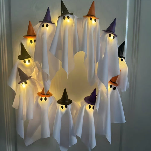 Boo Crew — Light-Up Ghost Wreath