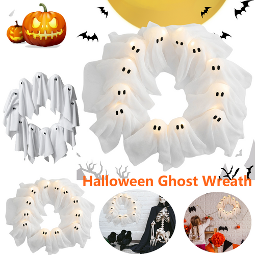 Boo Crew — Light-Up Ghost Wreath