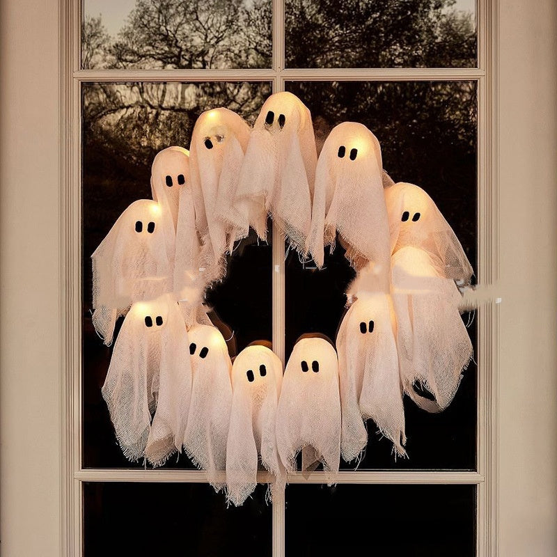Boo Crew — Light-Up Ghost Wreath
